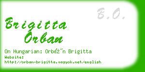 brigitta orban business card